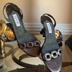 ISAAC Women's Bronze Metallic Sandals